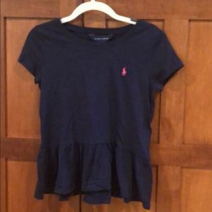 Girl’s Peplum Ralph Lauren Tee